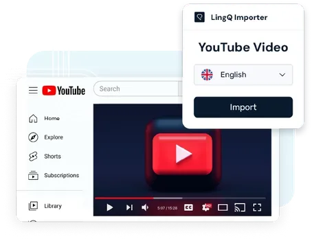 Learn languages with YouTube videos by importing them with the LingQ Extension Importer.